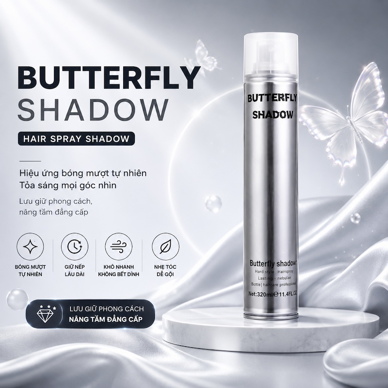 Keo Xịt Phồng Giữ Nếp Tóc Butterfly Shadow