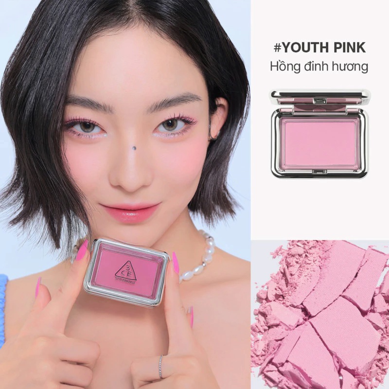 Phấn Má Hồng 3CE New Take Face Blusher 4.5g - Youth Pink