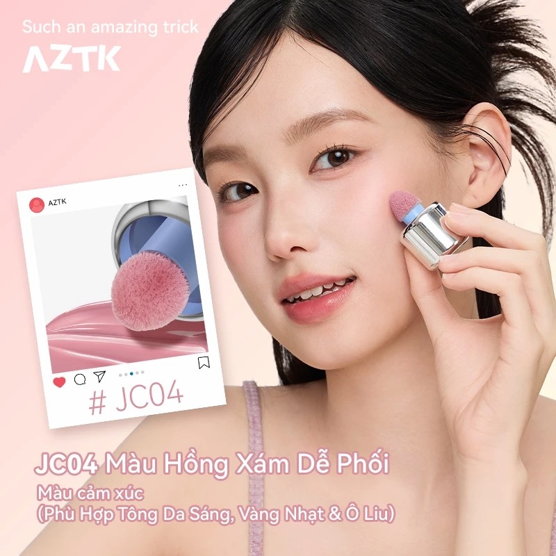Má Hồng Kem AZTK Jello Color Liquid Blush - JC04