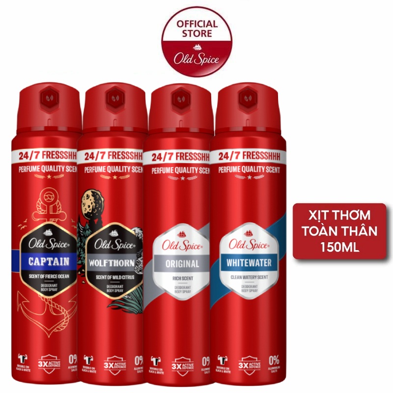 Xịt Khử Mùi Old Spice Deodorant Body Spray 150ml