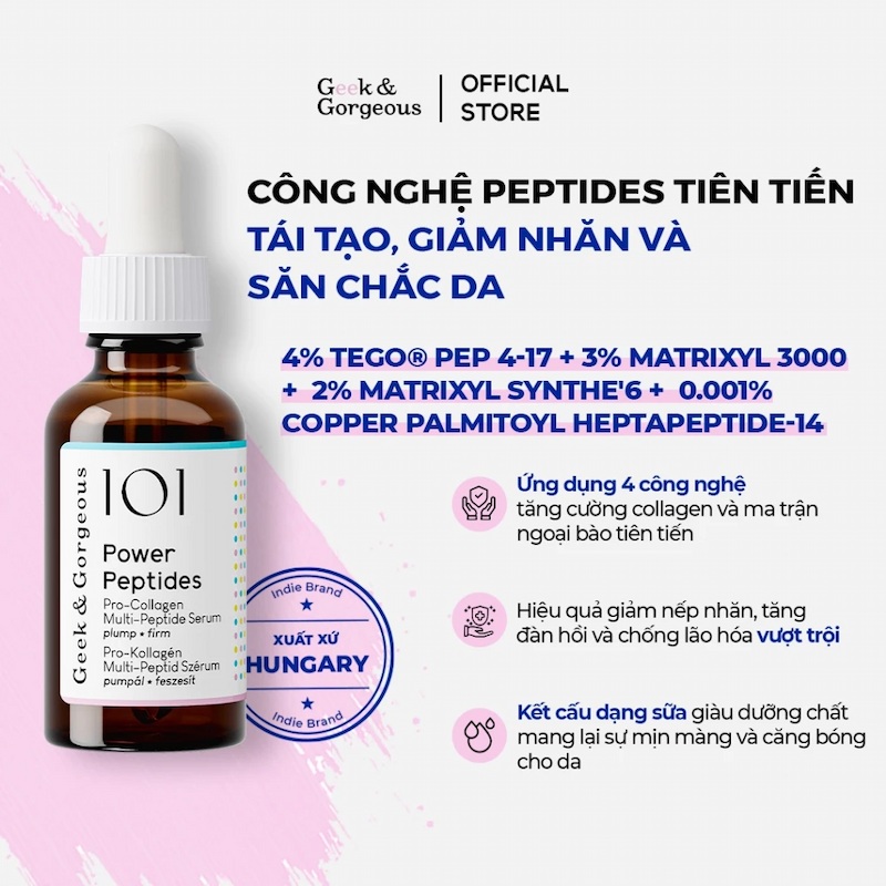 Serum Geek & Gorgeous 101 Power Peptides Pro-Collagen 30ml