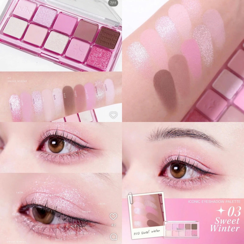 Bảng Phấn Mắt 10 Ô Odbo Iconic Eyeshadow Palette 7g