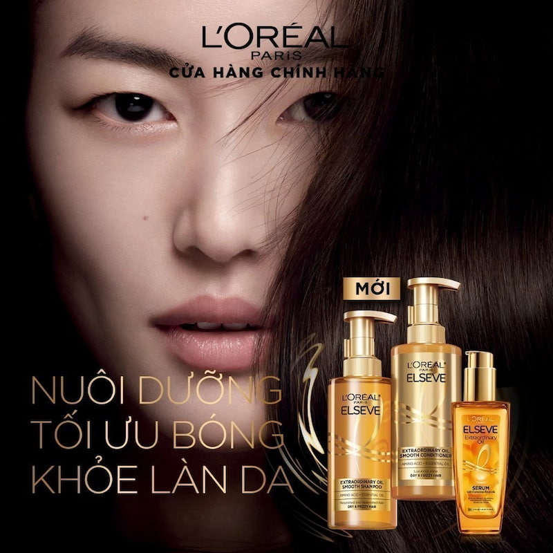 Dầu Gội Dưỡng Tóc Suôn Mượt Tóc Cao Cấp L'Oreal Extraordinary Oil Smooth