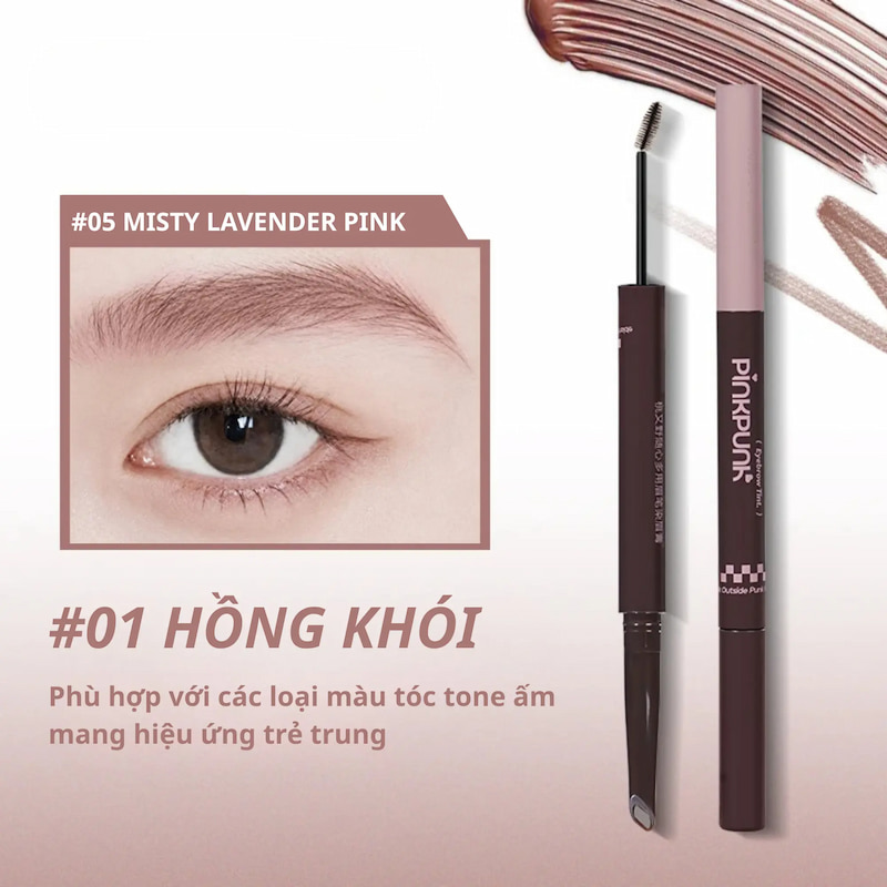 Chì Kẻ & Mascara Lông Mày Pinkpunk Freestyle Multi-Brow Pencil & Tint - 05