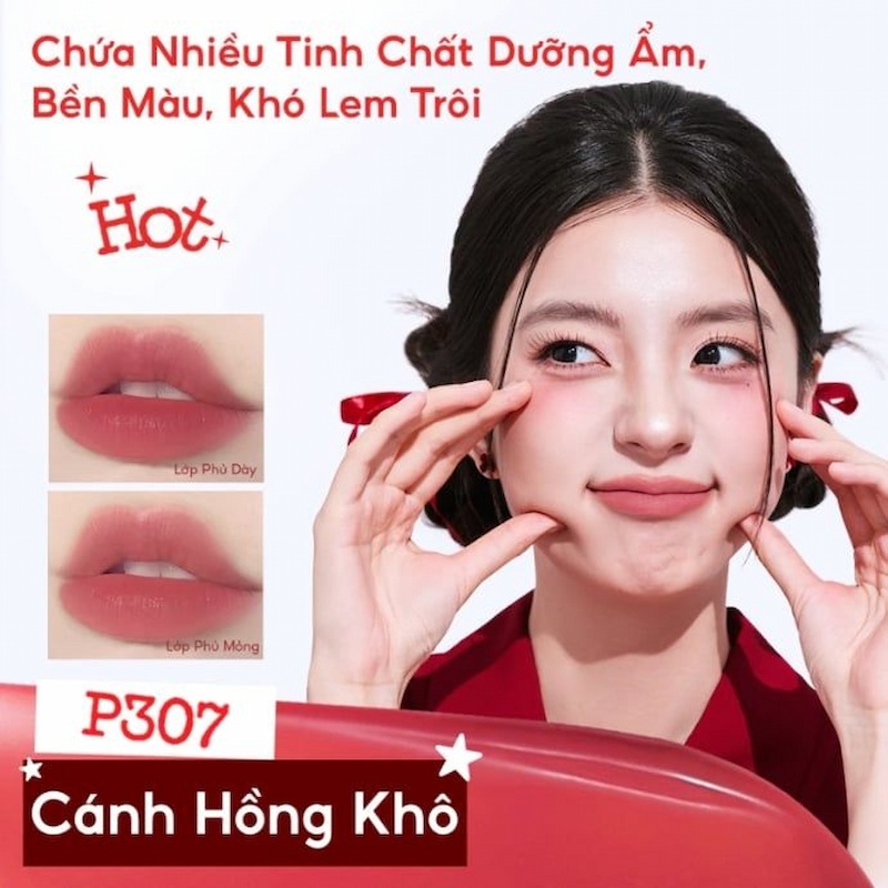 Son Kem Lì Colorkey Soft Matte Water Tint 2.5g (Bản Giới Hạn Tết Bính Ngọ) - P307