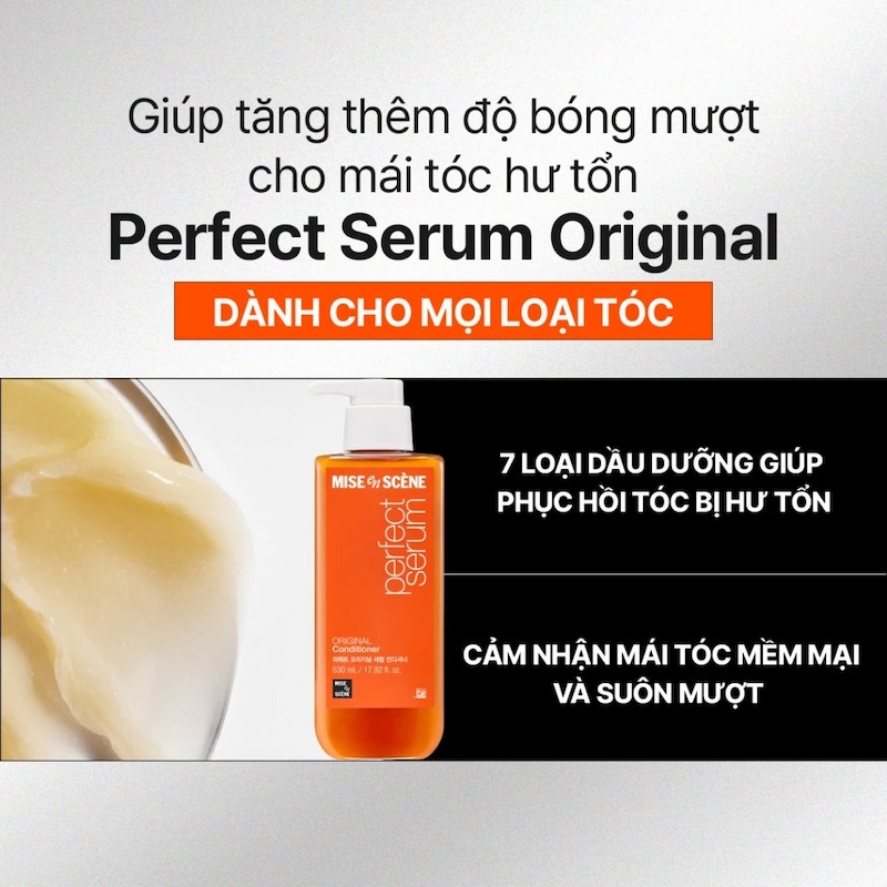 Dầu Gội Mise en Scene Repair Perfect Serum (Original) (Mẫu Mới)