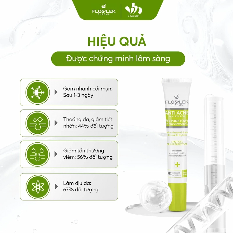 Gel Chấm Mụn Floslek Anti Acne 24h System Spot Gel For Imperfections 20ml (Nhập Khẩu)