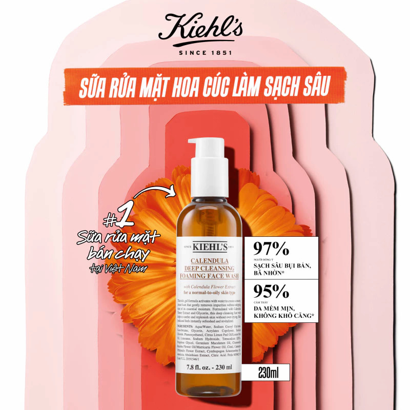 Sữa Rửa Mặt Kiehl’s Calendula Deep (Nhập Khẩu)