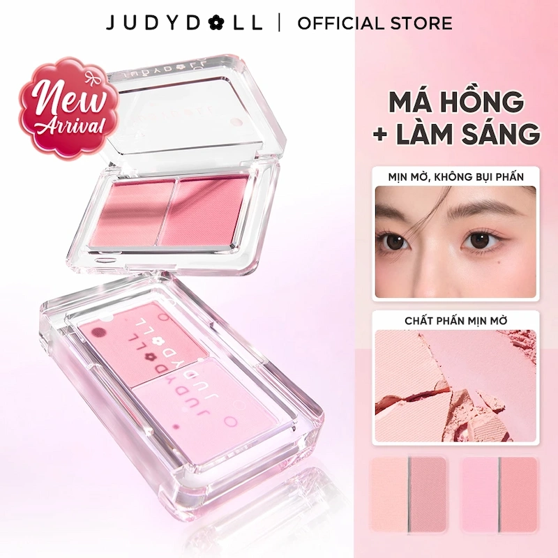 Má Hồng 2 Ô Judydoll Dual Color Combination Blush