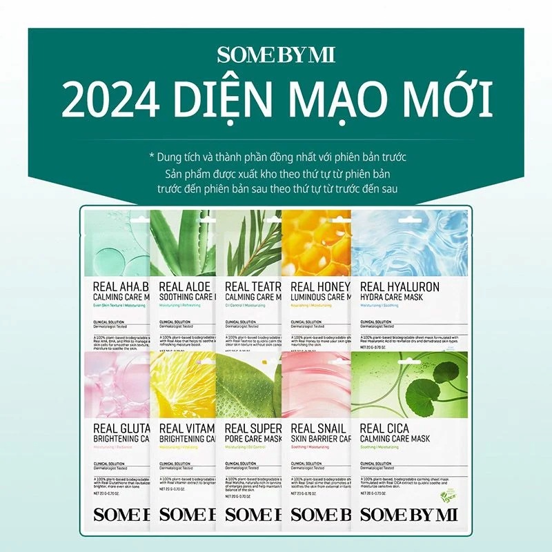 [QT] Mặt Nạ Giấy Some By Mi Real Care Mask 20g (Mẫu Mới)