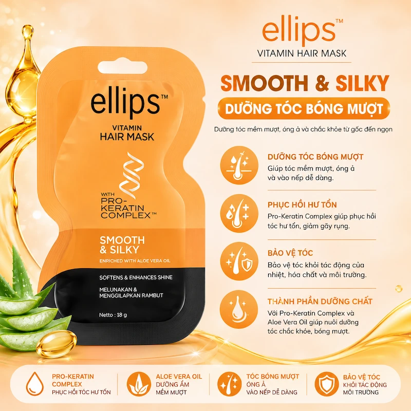 Kem Ủ Tóc Ellips Vitamin Hair Mask (Dạng Túi)