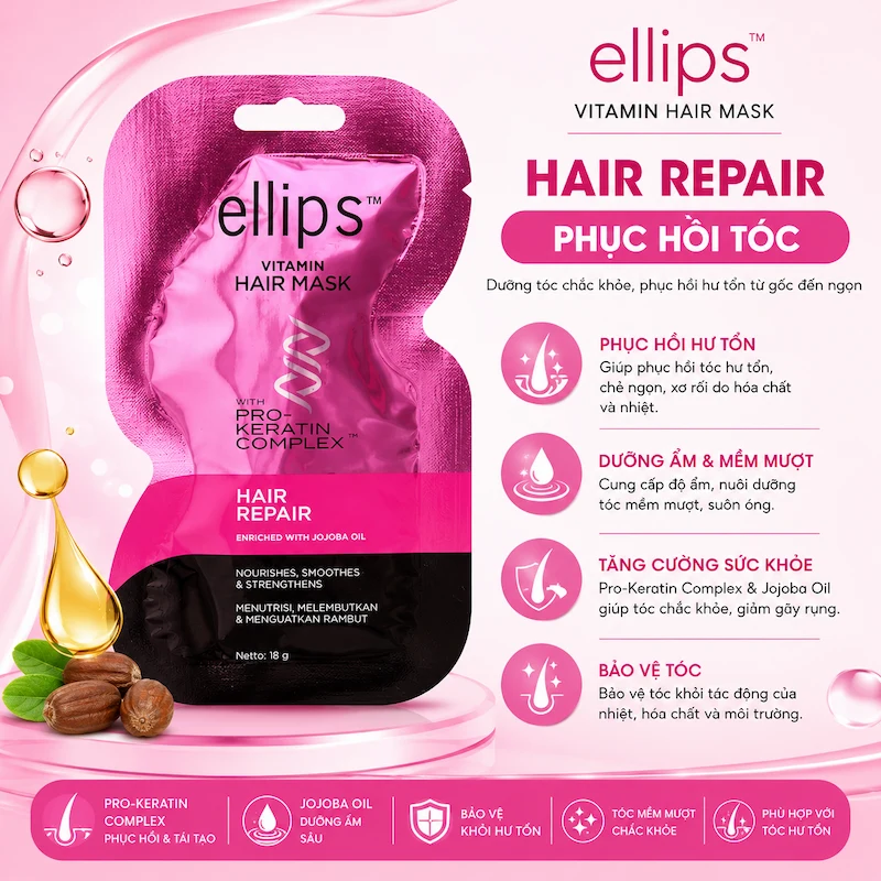 Kem Ủ Tóc Ellips Vitamin Hair Mask (Dạng Túi)
