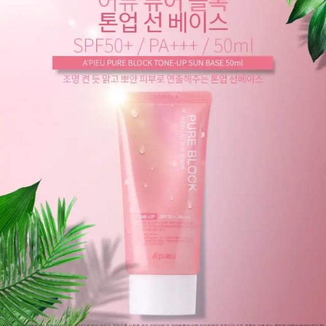 Kem chống nắng Apieu Pure Block Tone Up 50ml