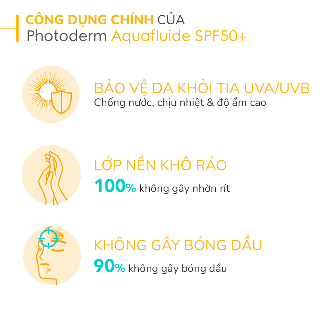 Kem Chống Nắng Bioderma Photoderm Aquafluide SPF 50+ Giảm Bóng Nhờn 40ml (Mẫu Mới) (Nhập Khẩu)