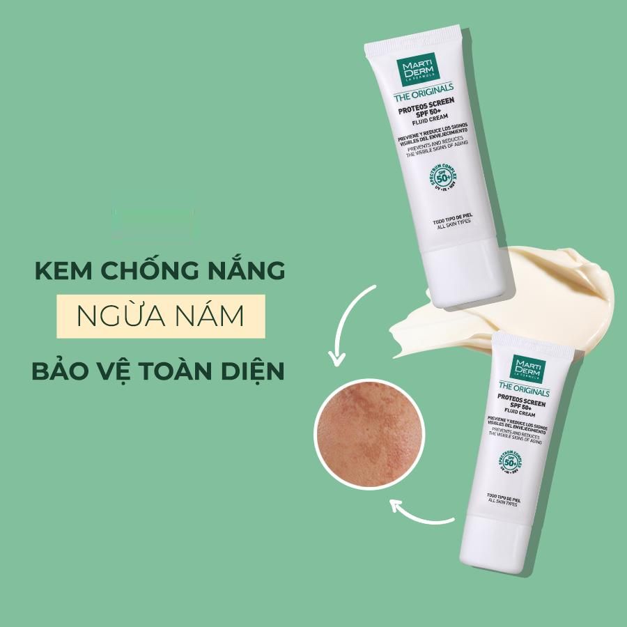 Kem Chống Nắng MartiDerm The Originals Proteos Screen Fluid Cream SPF50 40ml