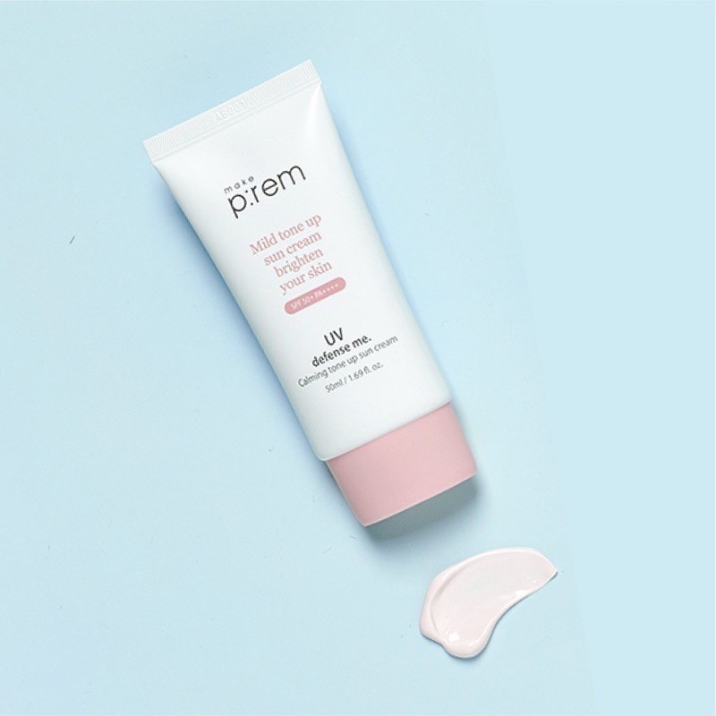 Kem Chống Nắng Vật Lý Make P:rem UV Defense Me. Calming Tone Up SPF50+ 50ml