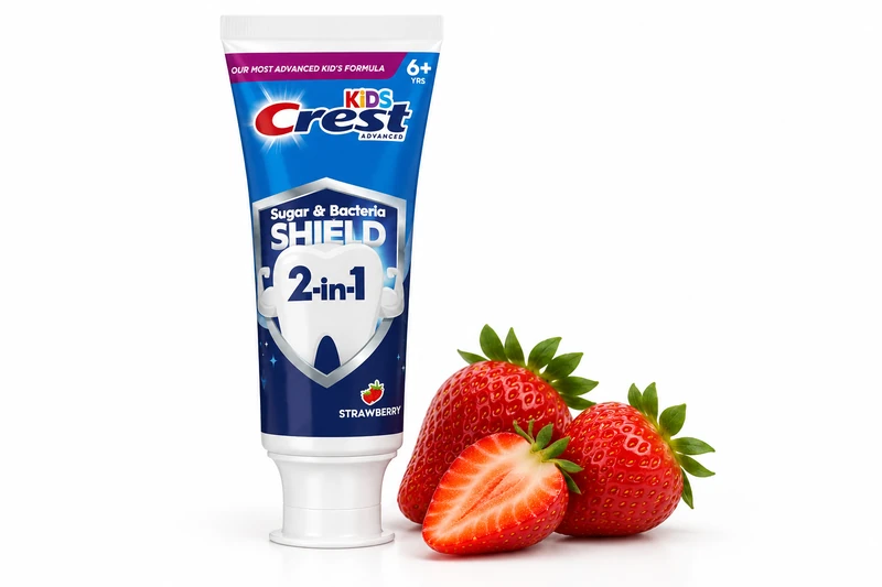 Tuýp kem đánh răng Crest Kids 116g vị dâu cho bé 6 tuổi trở lên