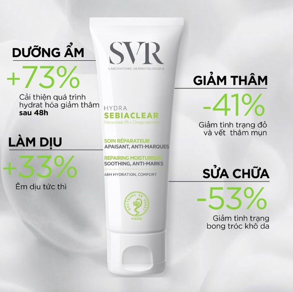 Kem Dưỡng Ẩm SVR Cho Da Dầu Mụn Hydra Sebiaclear 40ml [Nội Địa]