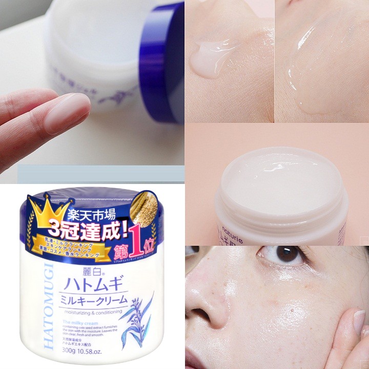 Kem Dưỡng Hatomugi Moisturizing Conditioning Milky Cream 300g