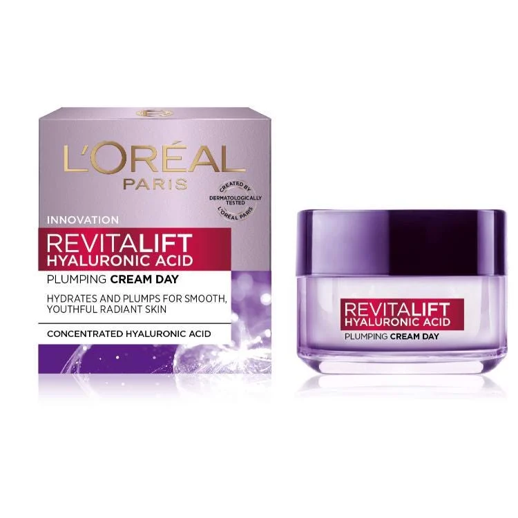 Kem Dưỡng Ngày Căng Mướt Da L'Oreal Paris Revitalift Hyaluronic Acid Plumping Cream Day 15ml