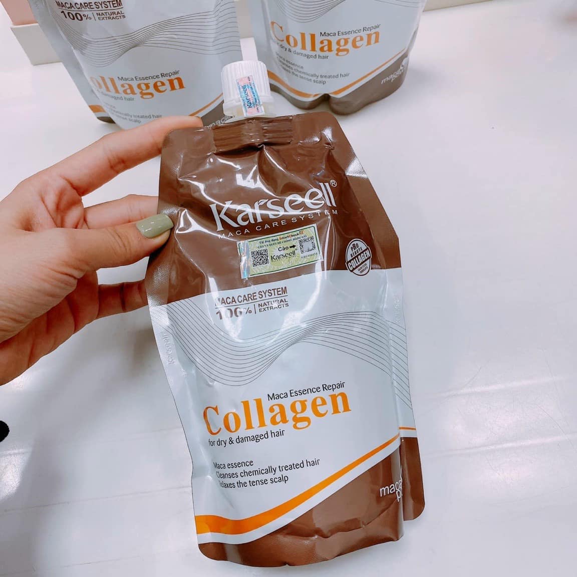 Kem Hấp Ủ Tóc Collagen Karseell Maca Care System 500 ml