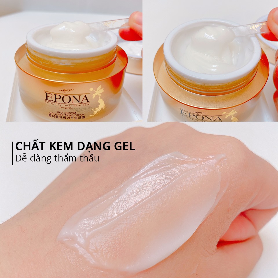 Kem Trị Nám Epona Red Ginseng Gold Whitening Cream 50ml