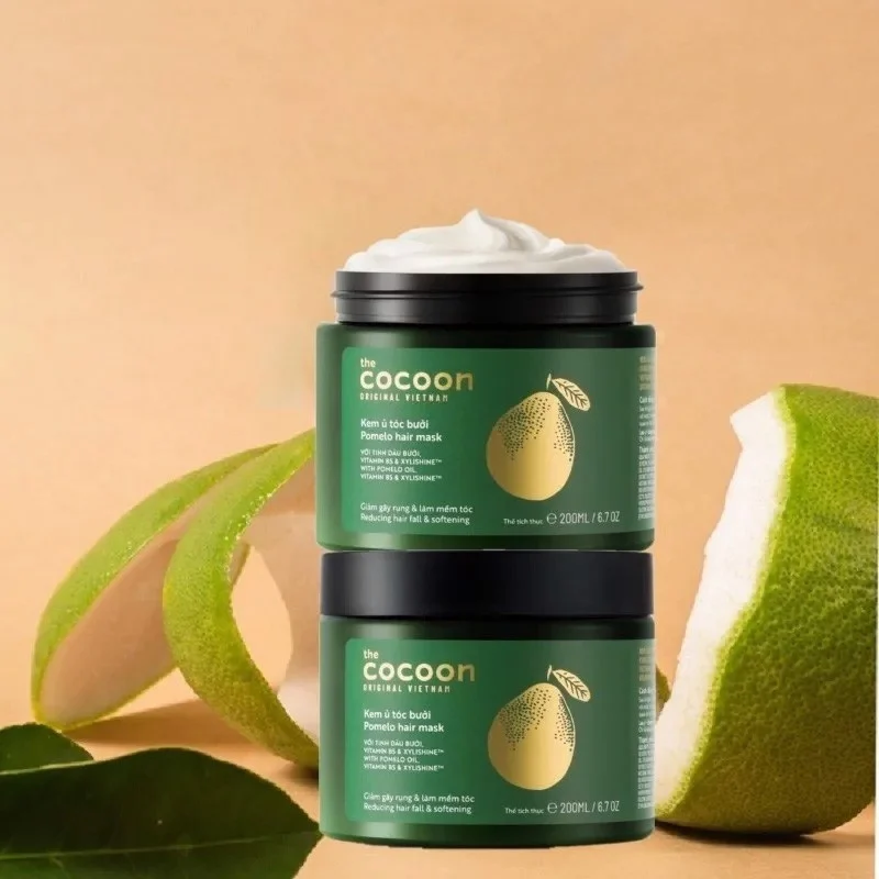 Kem Ủ Tóc Bưởi Giảm Gãy Rụng Và Làm Mềm Tóc Cocoon Pomelo Hair Mask 200ml