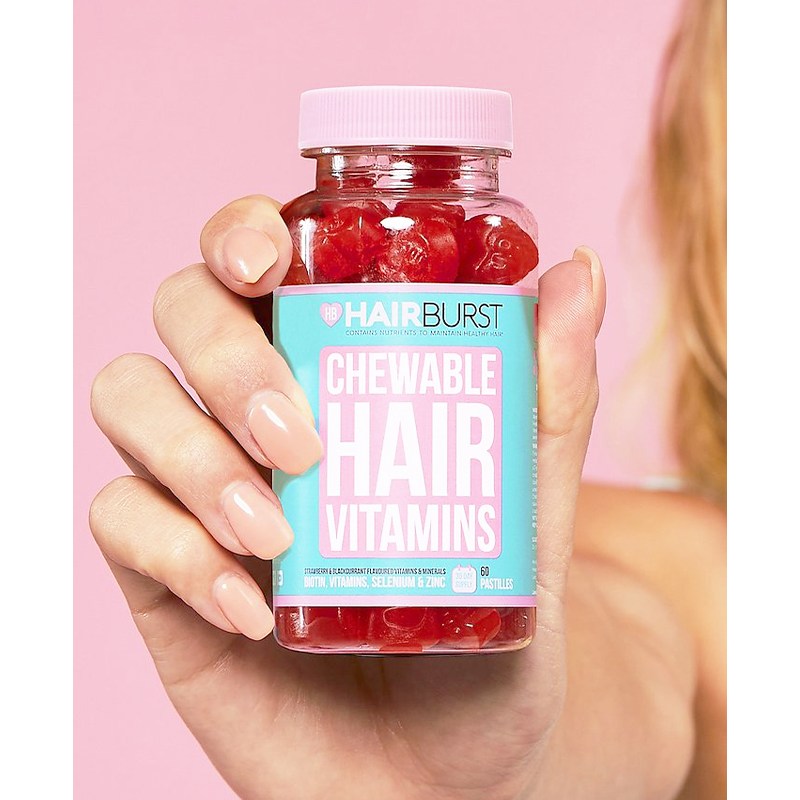 Kẹo Dẻo Kích Thích Mọc Tóc HairBurst Chewable Hair Vitamins (60 viên)