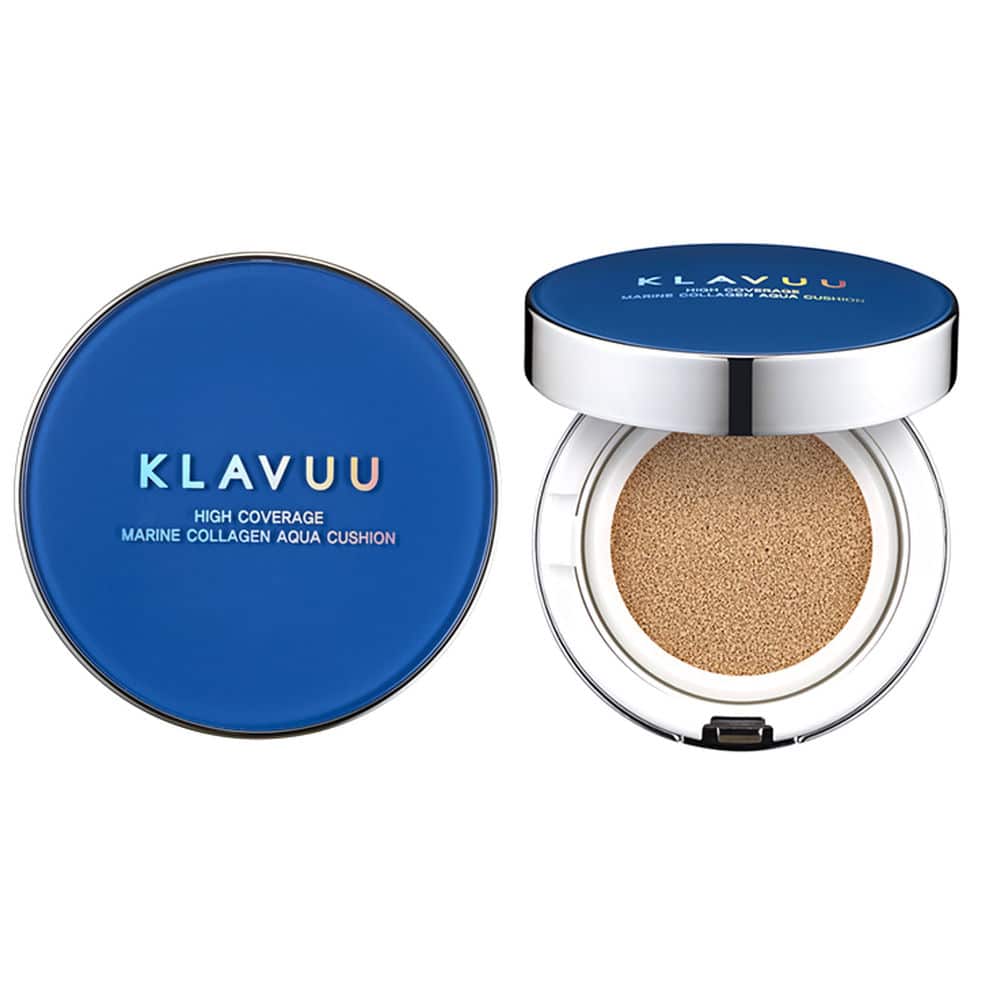 Phấn Nước Klavuu Blue Pearlsation High Coverage Marine Collagen Aqua