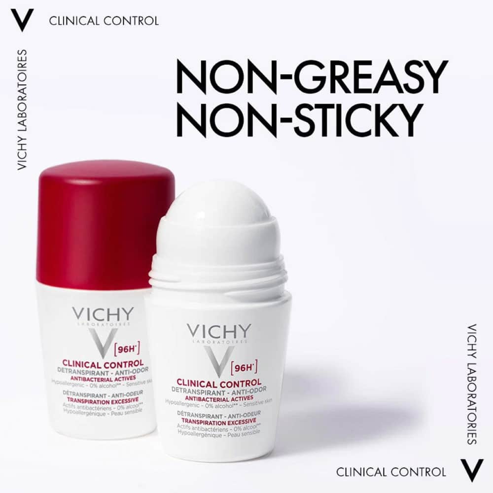 Lăn Khử Mùi Nữ Vichy Clinical Control 96H Detranspirant - Anti Odor 50ml (Đỏ)