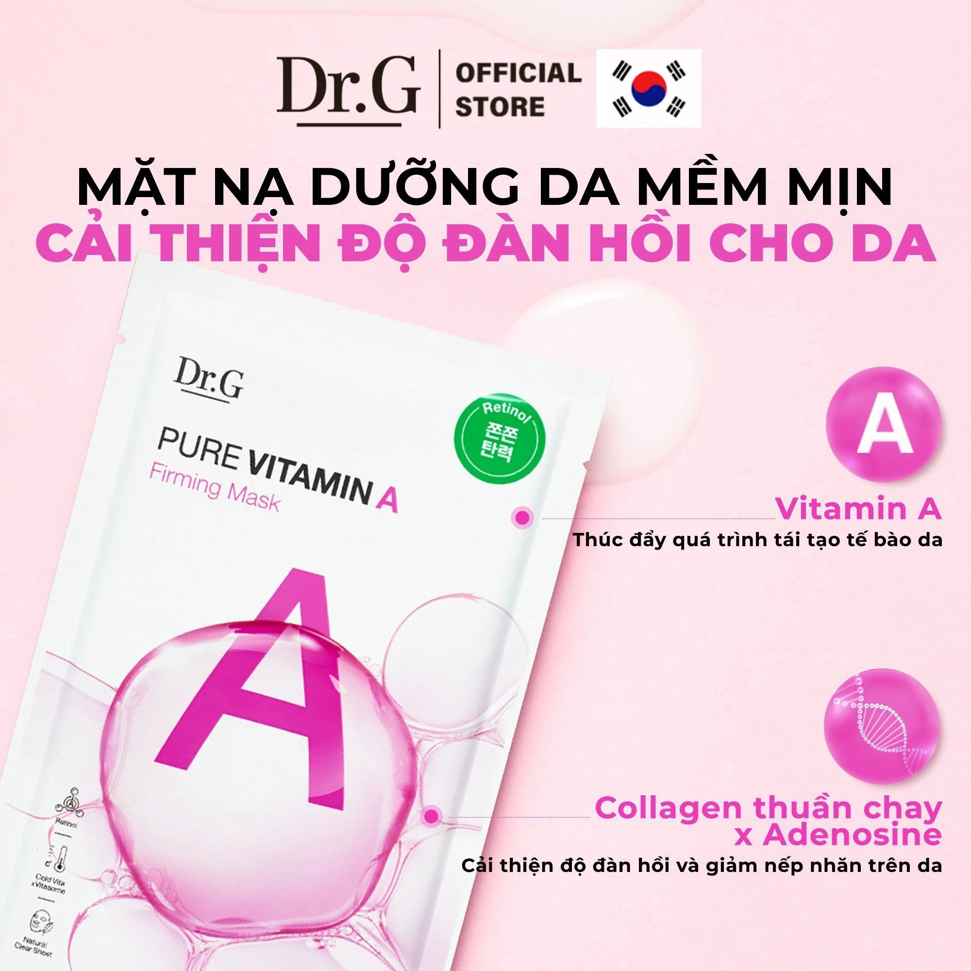 Mặt Nạ Giấy Dr.G Pure Vitamin A Firming Mask 23g