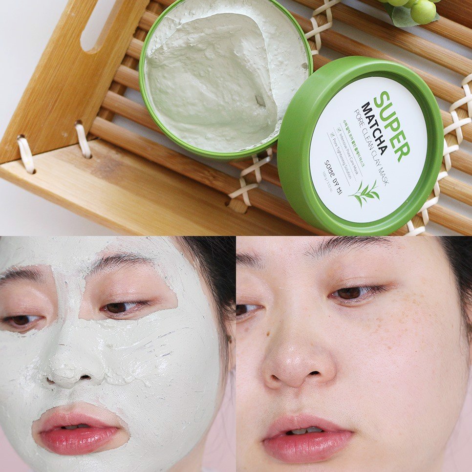 Mặt Nạ Đất Sét Trà Xanh Some By Mi Super Matcha Pore Clean Clay Mask 100g