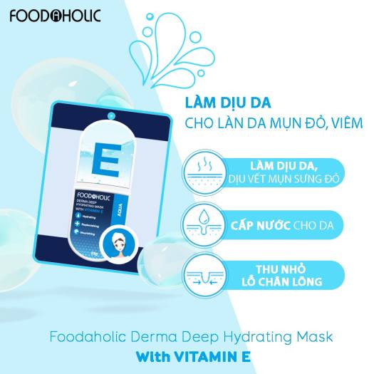 Mặt Nạ Giấy Foodaholic Derma Deep Hydrating Mask With Vitamin E