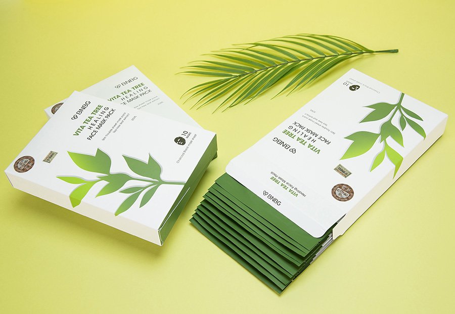 Mặt nạ giấy tràm trà giảm mụn BNBG Vita Teatree Healing Face