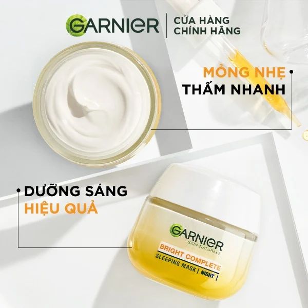 Mặt Nạ Ngủ Garnier Bright Complete Yoghurt Sleeping Mask 50ml (Ban Đêm)