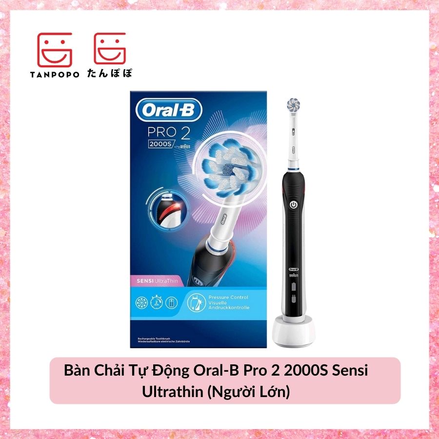 Bàn Chải Tự Động Oral-B Pro 2 2000S Sensi Ultrathin (Người Lớn)