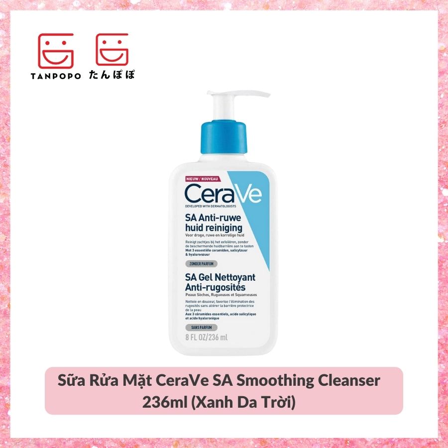 Sữa Rửa Mặt CeraVe SA Smoothing Cleanser 236ml (Xanh Da Trời)