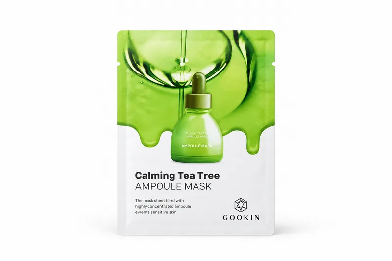 Mặt nạ tràm trà Gookin Calming Tea Tree Ampoule Mask 30ml dạng miếng
