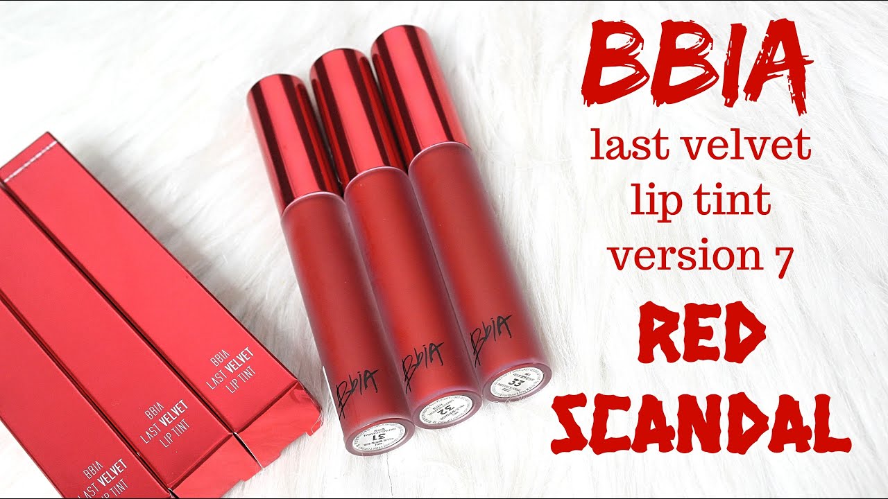 BBia Ver 7 - Son Kem BBia Last Velvet Lip Tint Version 7 Red Scandal (bản đỏ)