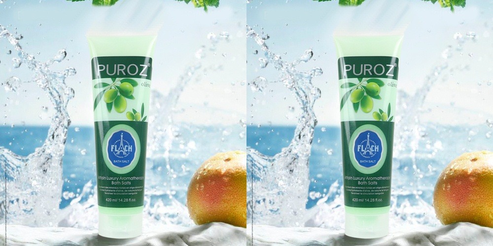 Muối tắm tẩy thâm PUROZ Olive 420ml