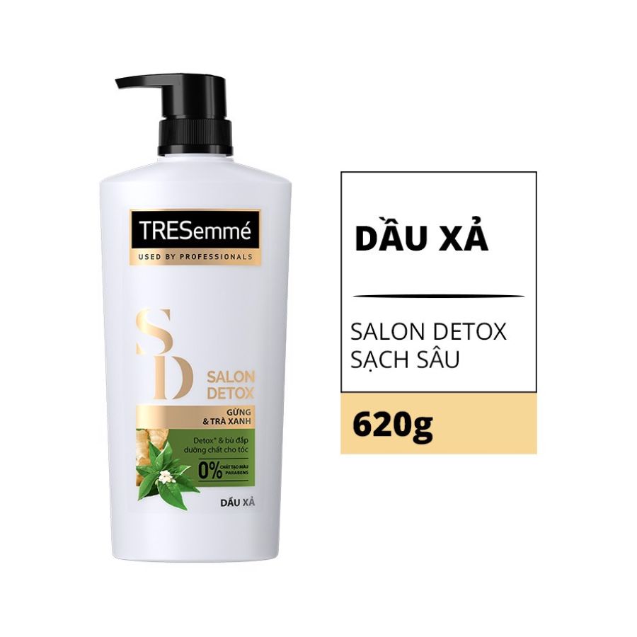 Dầu Xả Tresemme Salon Detox Gừng & Trà Xanh (Xanh) 620g