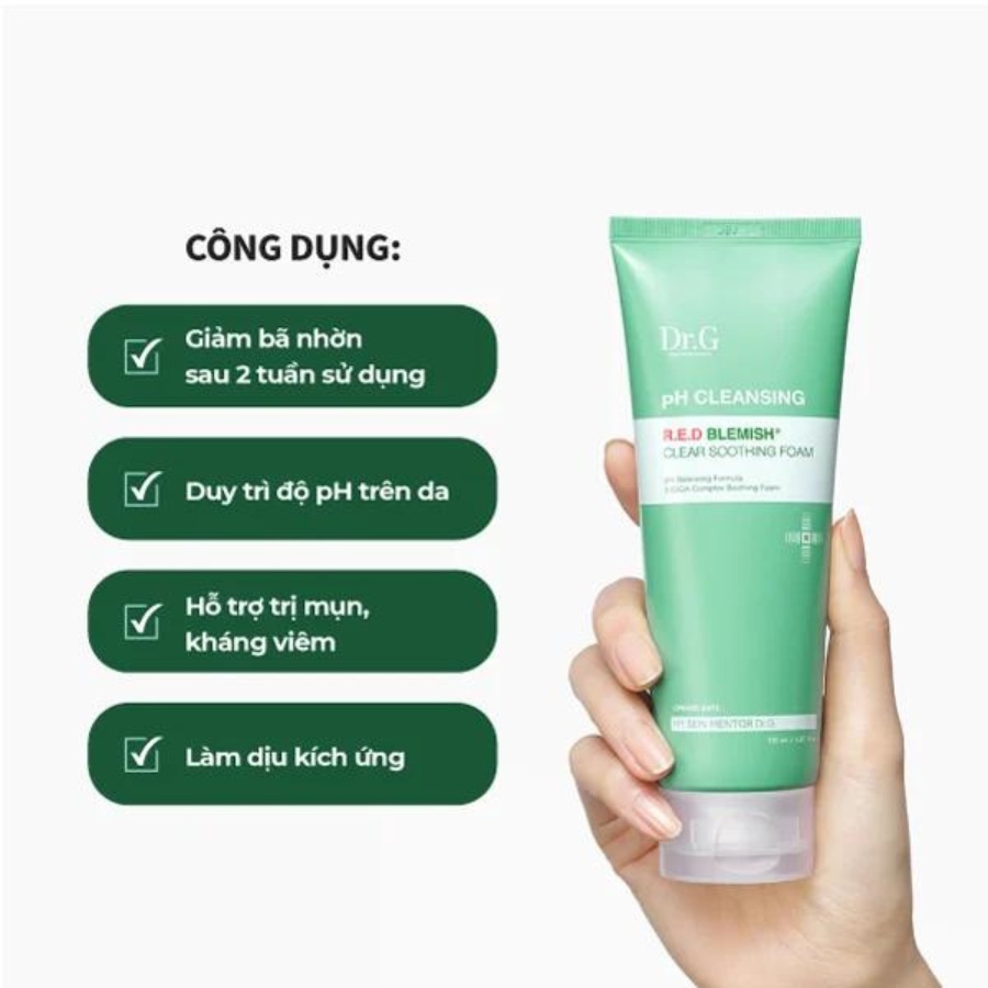 Sữa Rửa Mặt Dr.G pH Cleansing R.E.D Blemish Clear Soothing Foam 150ml