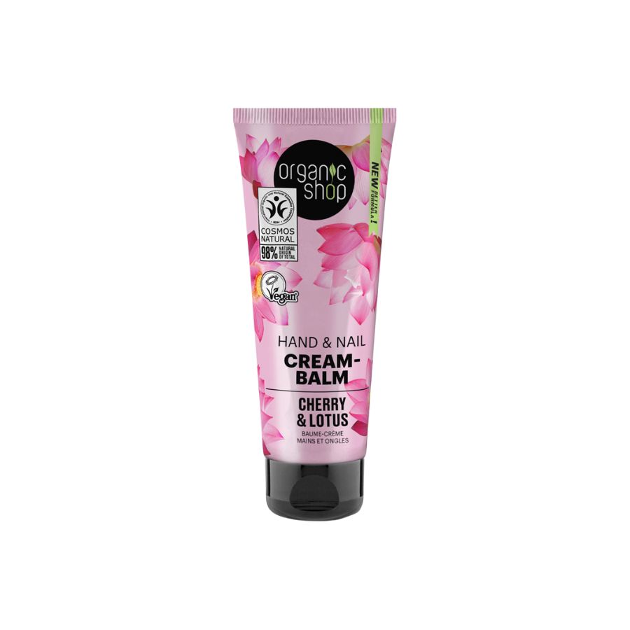 Kem Dưỡng Da Tay & Móng Organic Shop Hand & Nail Cream 75ml - Cherry & Lotus