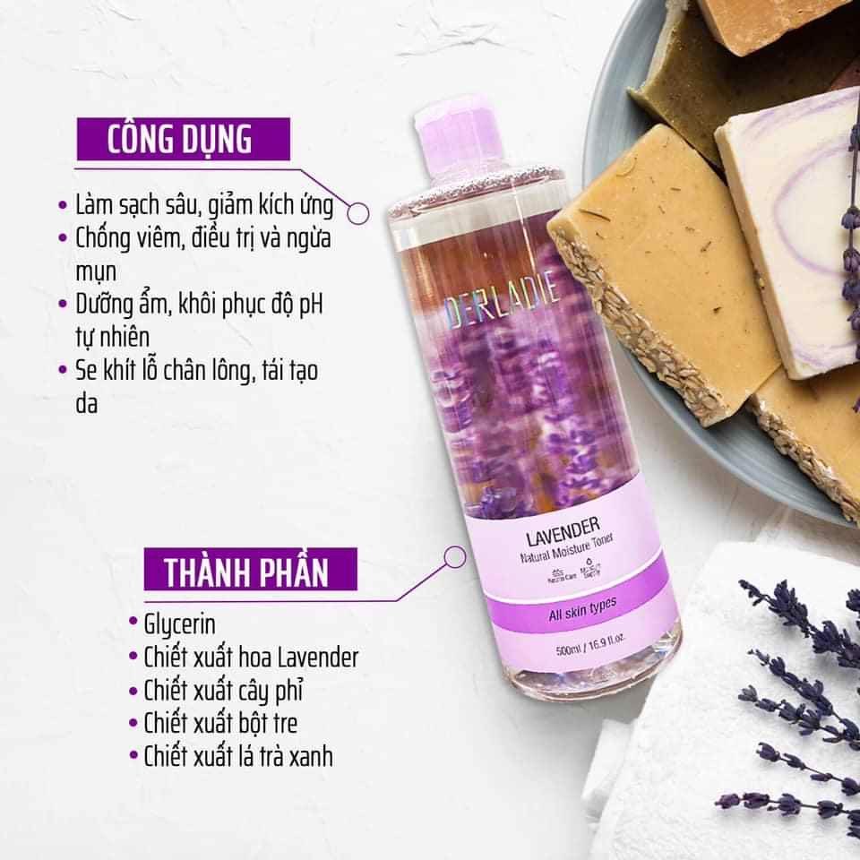 Nước Hoa Hồng Derladie Natural Moisture 500ml