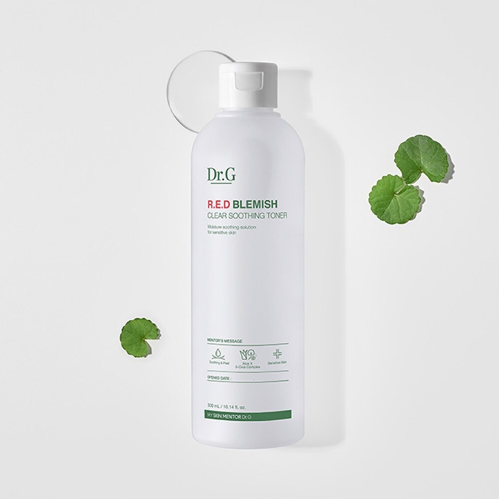 Nước Hoa Hồng Dr.G Dưỡng Ẩm Làm Dịu Da Mẩn Đỏ R.E.D Blemish Clear Soothing Toner 300ml