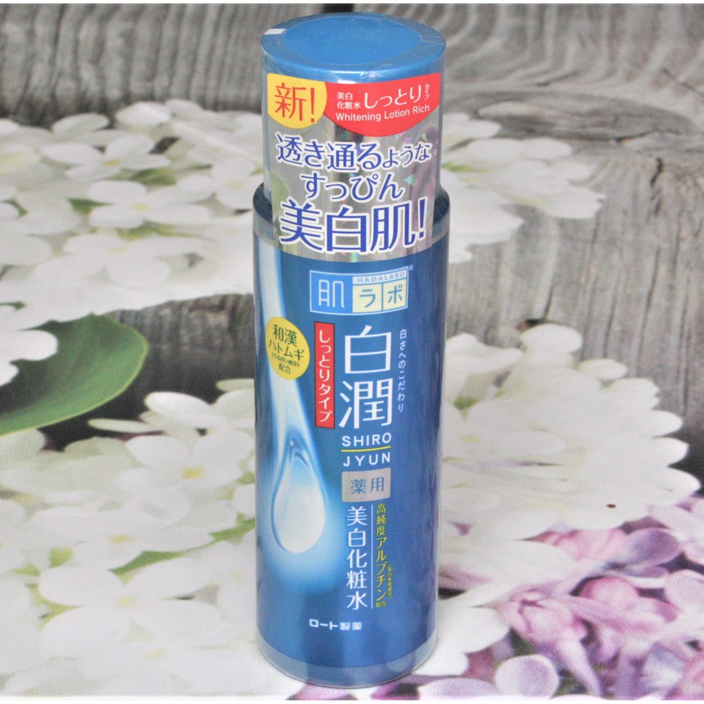 Nước hoa hồng HadaLabo Whitening Lotion Rich 170ml (xanh dương sọc đỏ)