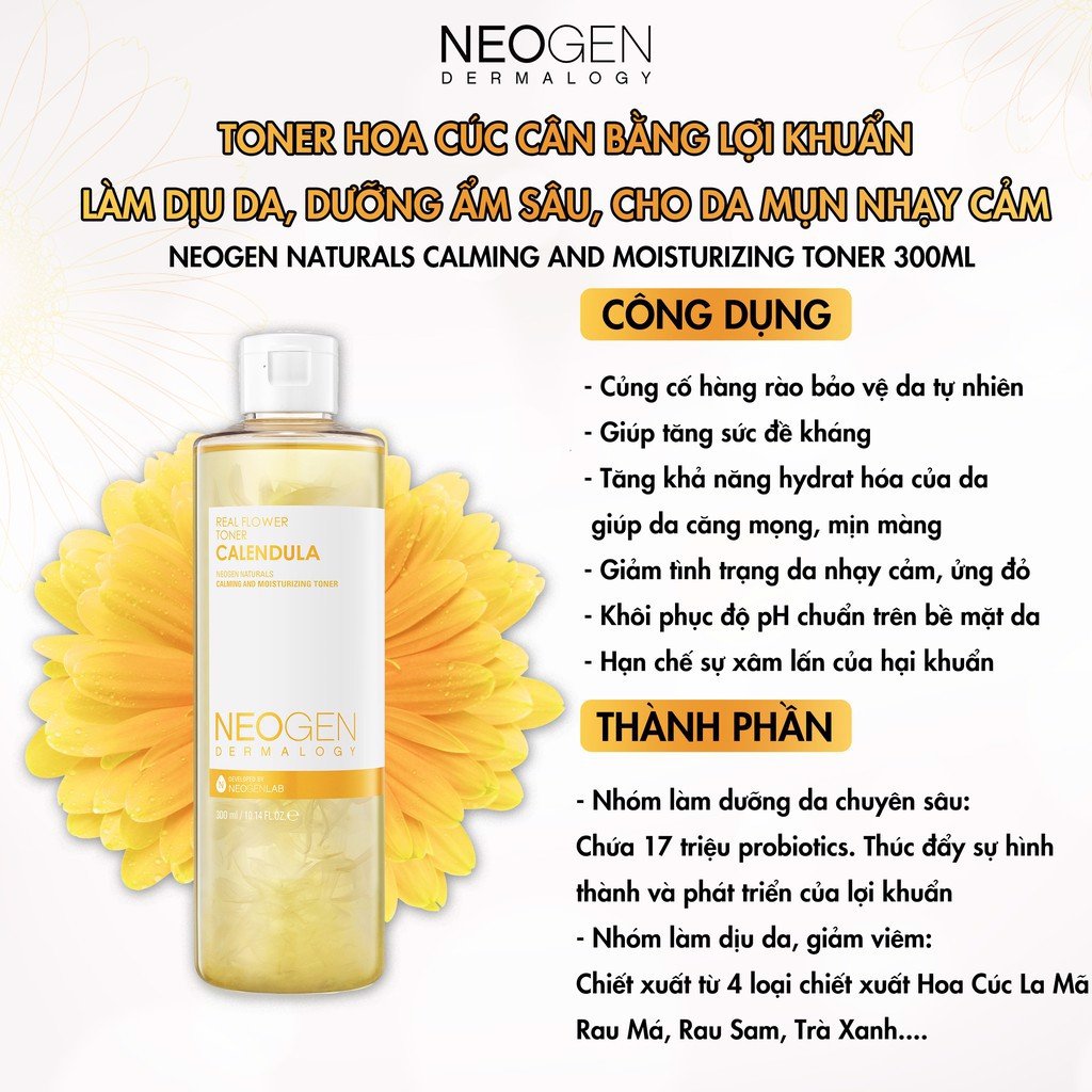 Nước Hoa Hồng Neogen Real Flower Calendula 300ml