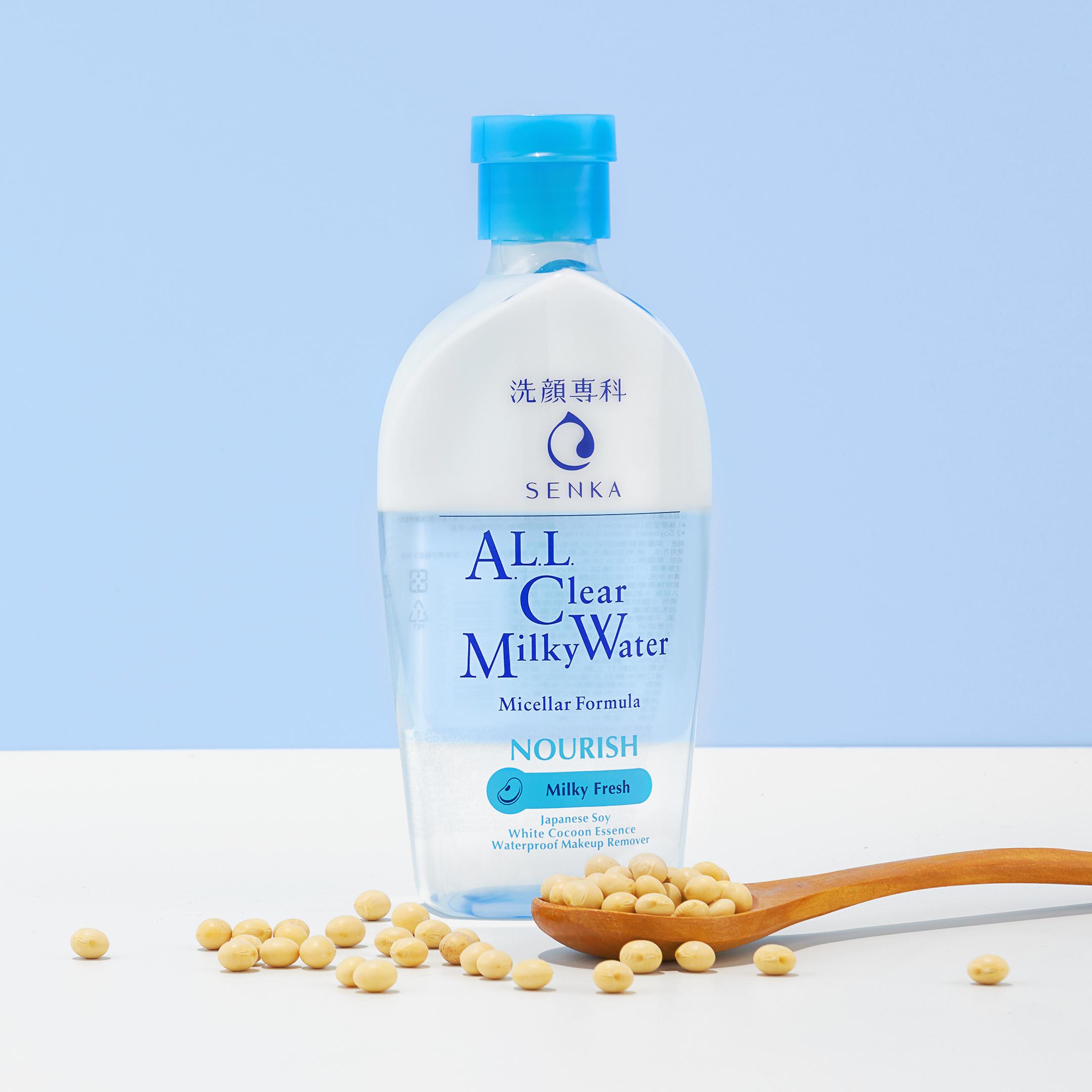 Nước Sữa Tẩy Trang 2 Lớp Senka All Clear Milky Water Nourish 230ml