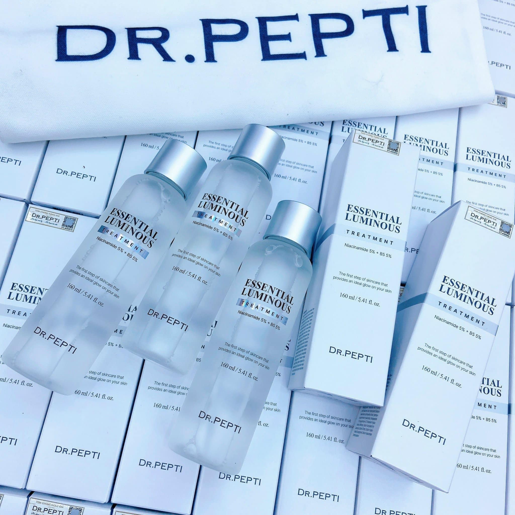 Nước Thần Dưỡng Sáng Da Cấp Ẩm Dr.Pepti Essential Luminous Treatment 160ml