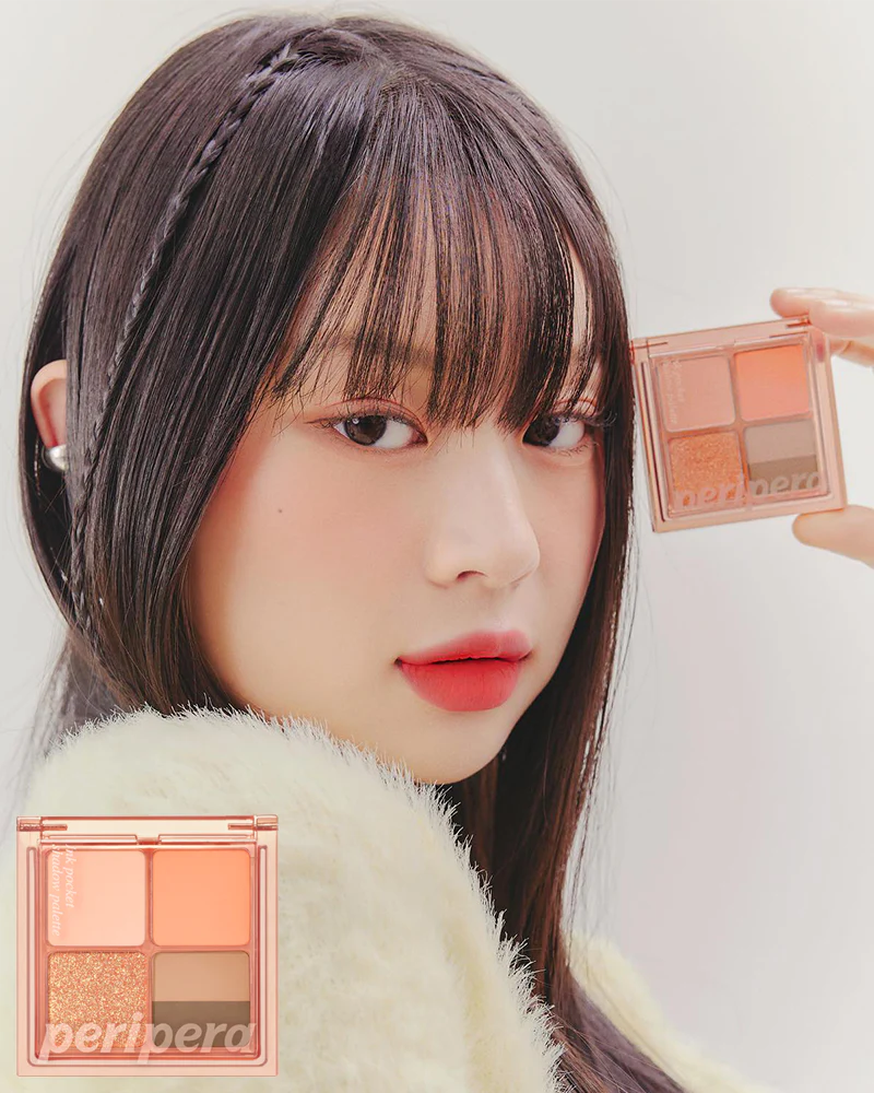 Bảng Phấn Mắt 4 Ô Peripera Ink Pocket Shadow Pallet (Mẫu Mới) - 01 Fancy Spring Sunshine